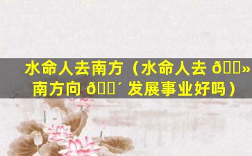 水命人去南方（水命人去 🌻 南方向 🌴 发展事业好吗）